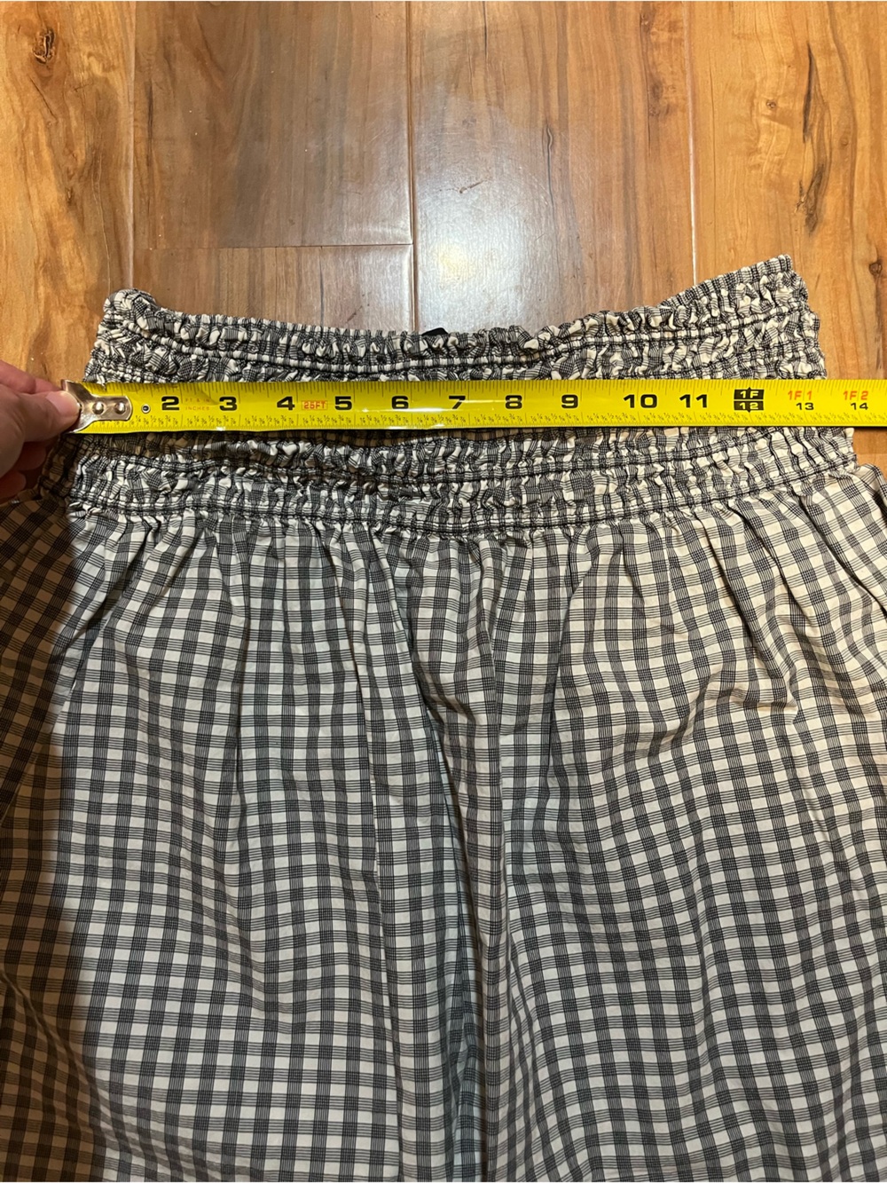 Rails Alessa Ivory Jet Gingham Midi Skirt Size Small Cottagecore Garden Feminine - Picture 4 of 13